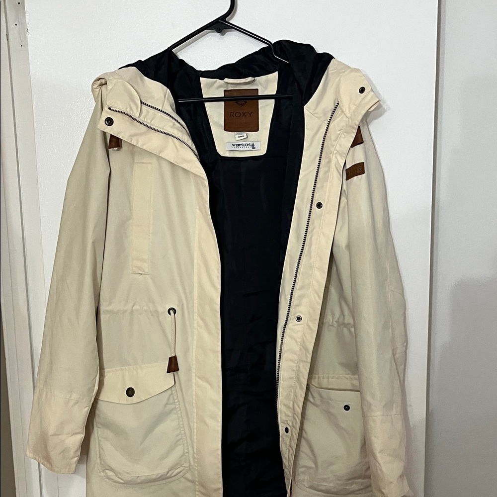 Roxy Men's Cream Raincoat